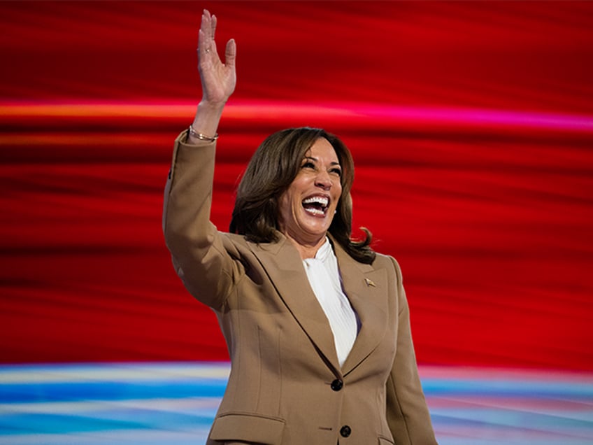 Vice President Kamala Harris addresses the Democratic National Convention at the United Ce
