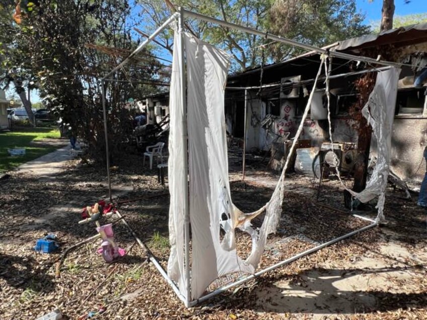  warning graphic content a ray of hope at kibbutz nir oz scene of october 7 massacre