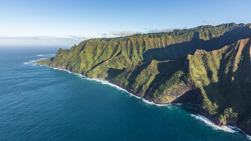 Bird's eye view of the Na Pali Coast