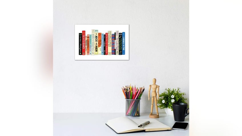 Gift him art for his reading nook.