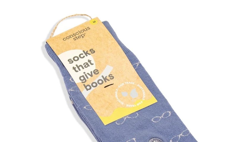 These socks will buy a book for a child.