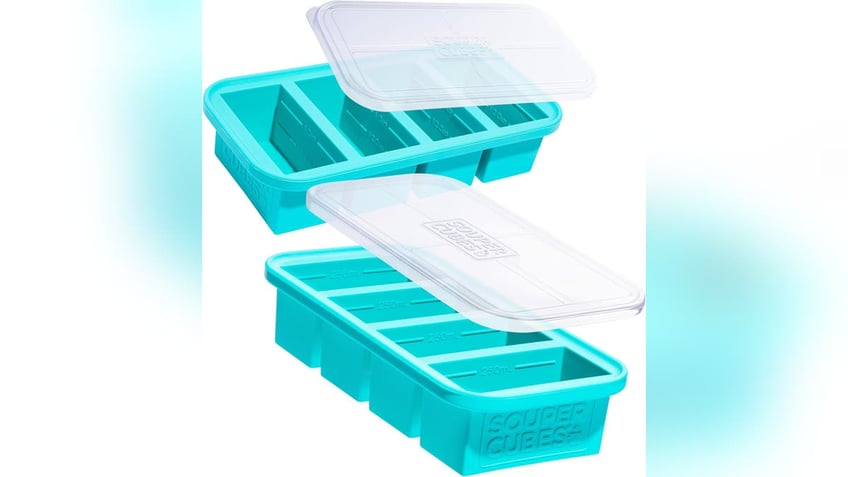 Store leftover soup in these silicone freezer molds with lids.