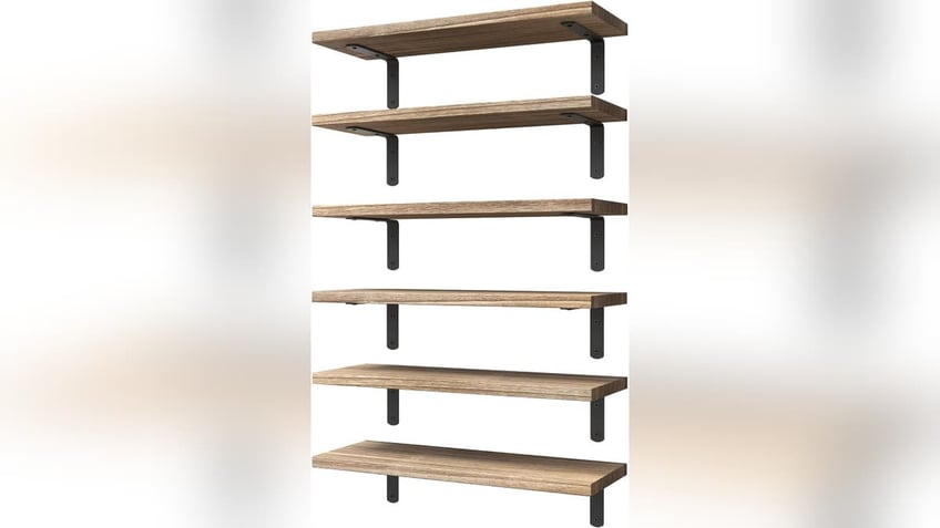 Floating shelves are excellent for storage,