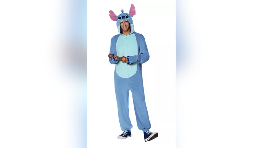 Stay comfortable and choose a cool costume when you go with this Stitch onesie. 