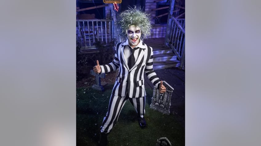 Freak all your friends out when you come dressed as Beetlejuice. 