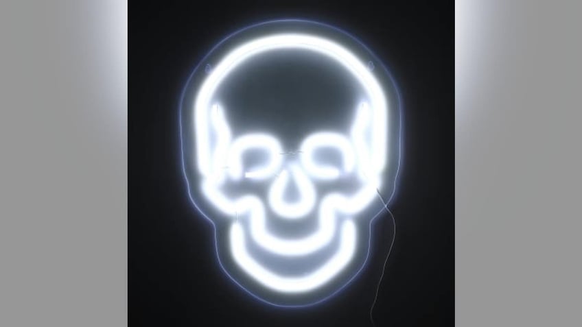 Light up the night with a neon skull.