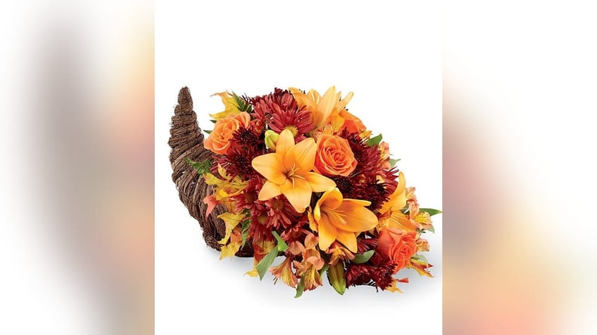 A cornucopia is a quintessential decoration for Thanksgiving. 