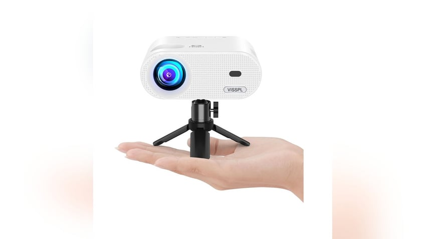 Project via Bluetooth with a portable projector. 