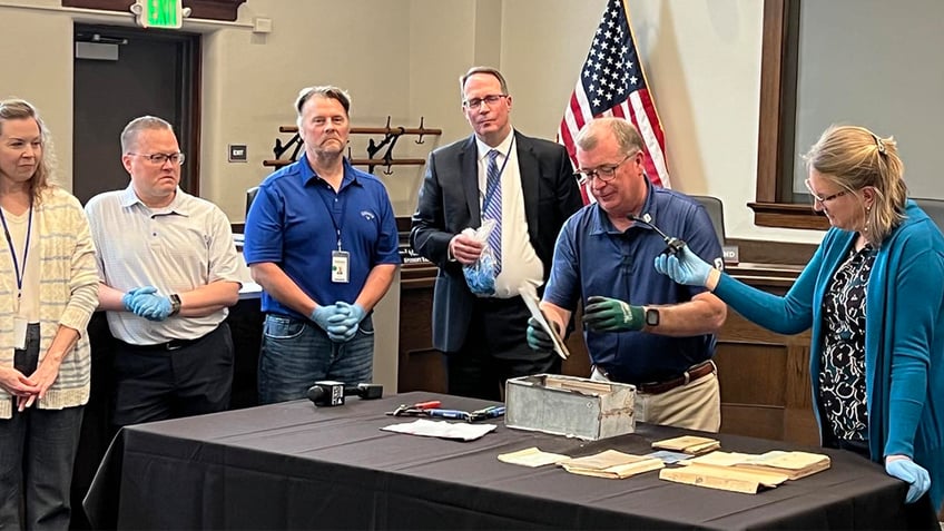 The Owatonna High School's time capsule from 1920 was opened