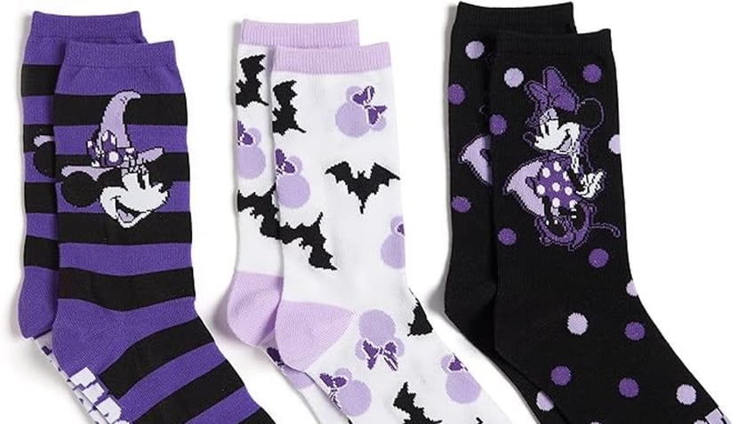 Try on these Disney Halloween socks.