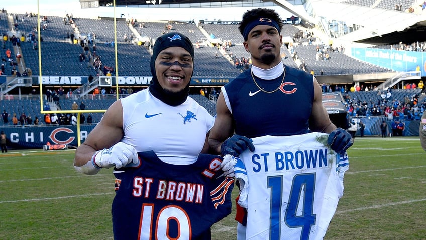 Brothers Amon-Ra St. Brown and Equanimeous St. Brown