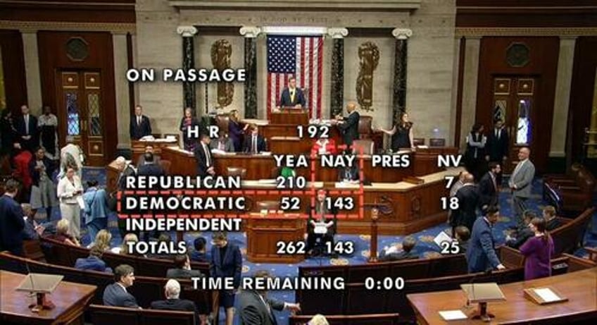 143 democrats voted against bill barring non americans voting in dc elections