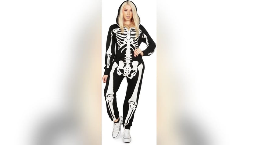 A skeleton onesie is the ideal spooky but comfortable costume. 