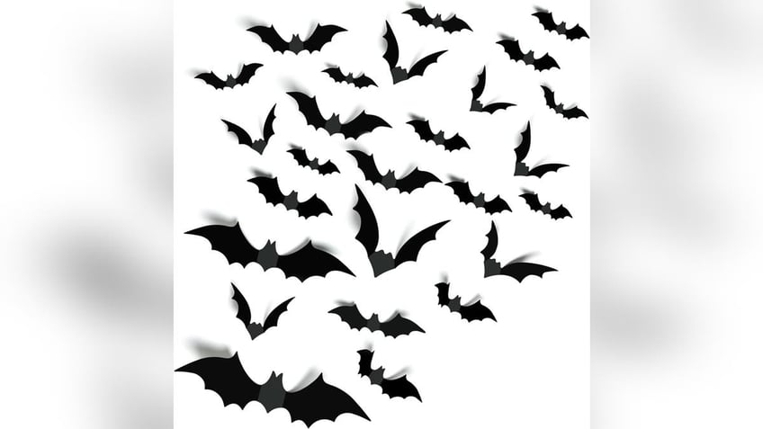 Bats are simple, effective Halloween decorations. 