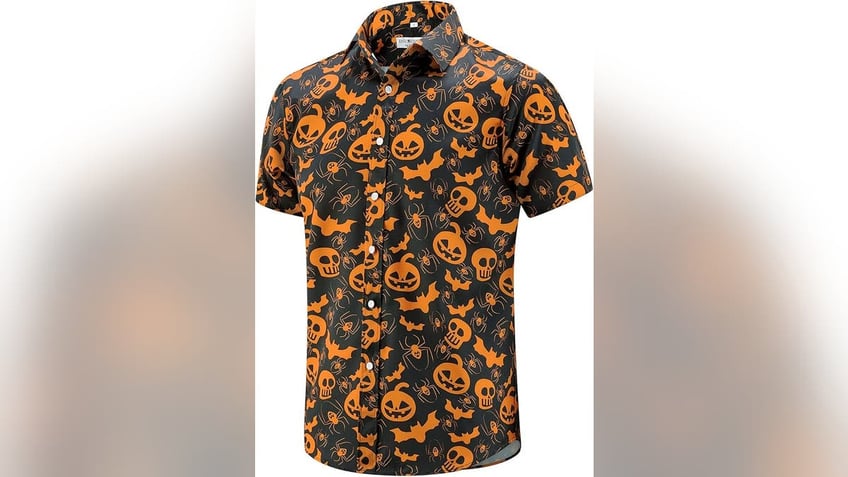 Look spooky and stylish with a Halloween button-up. 