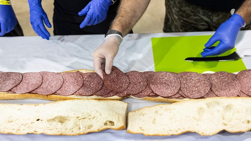 150 foot bologna sandwich unveiled at pennsylvania fair