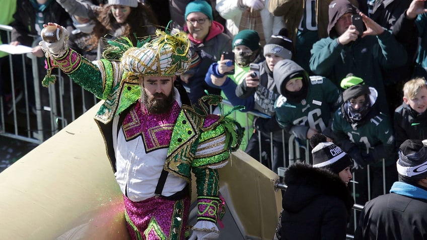 Jason Kelce in Mummers outfit