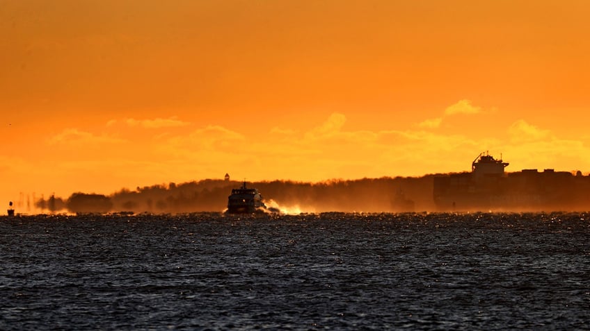 Ships near Long Island in Boston