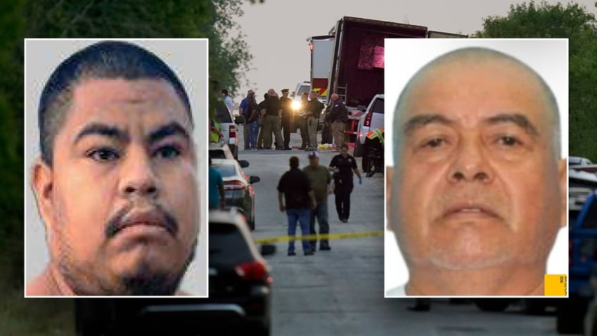 Felipe Orduna-Torres and Armando Gonzales-Ortega over a photo of the scene in San Antonio, TX