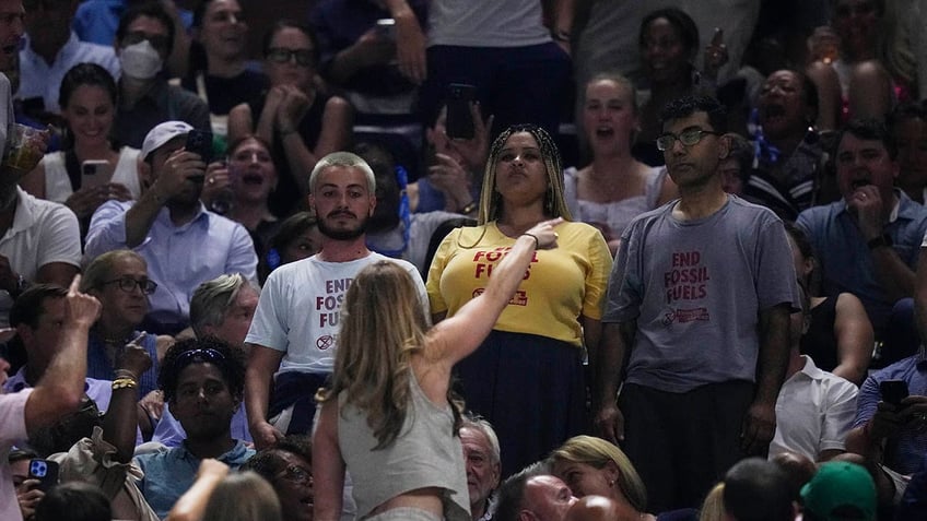 2 people arrested for criminal trespass after us open protest police boost presence at tournament