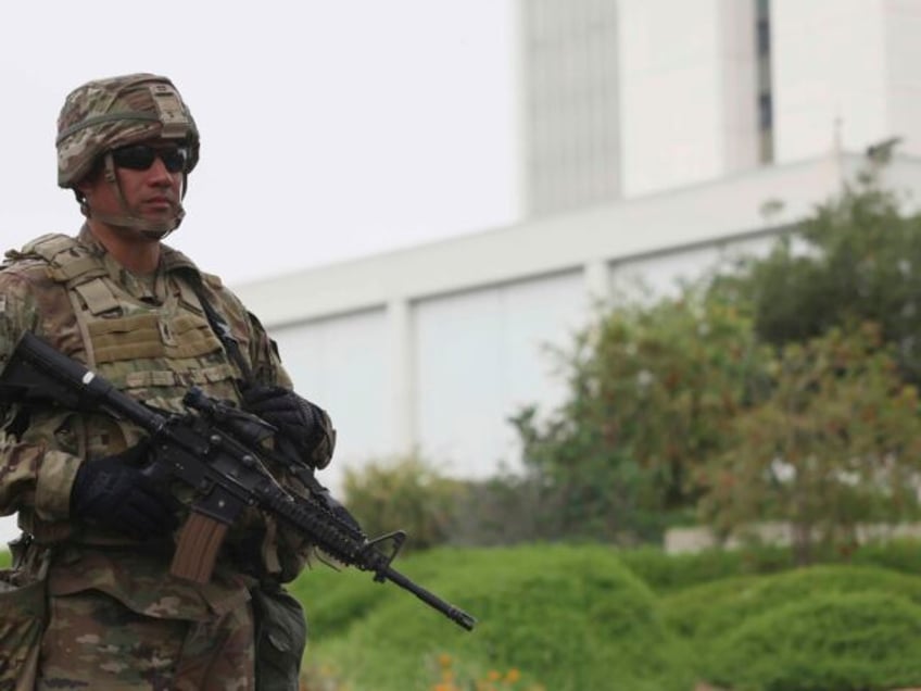 National Guard Wilshire Federal Building (Associated Press)