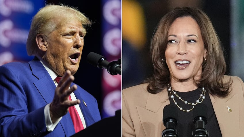 Trump and Harris campaigning