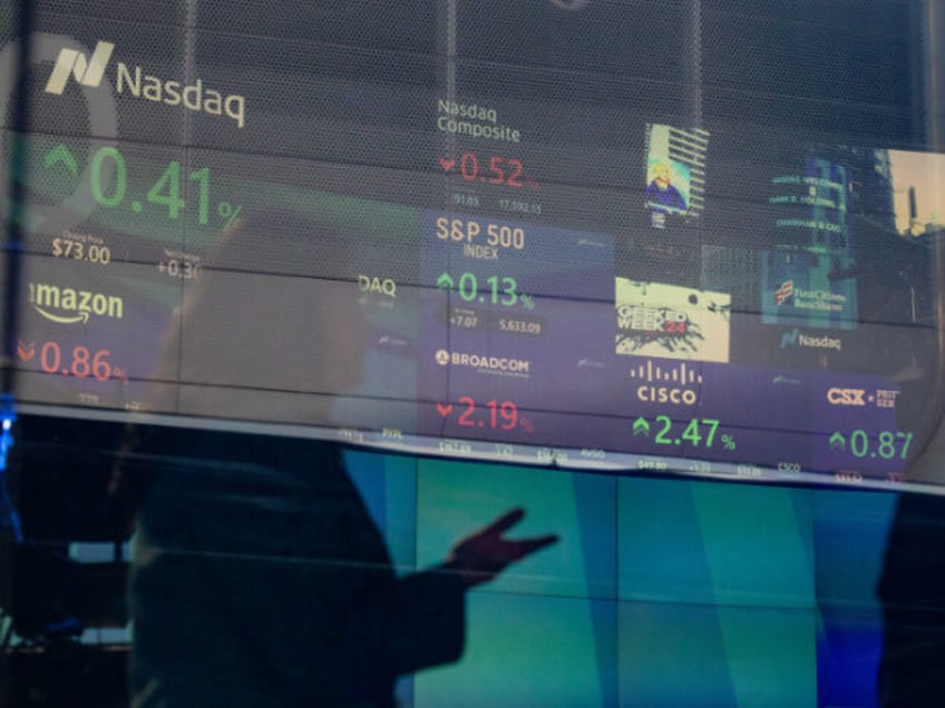 The Nasdaq MarketSite in New York, US, on Monday, Sept. 16, 2024. Wall Street traders gear