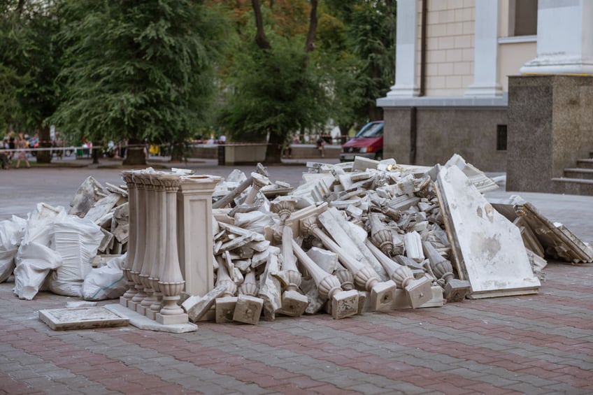 27 pictures clean up efforts at odessa cathedral bombed by russian forces