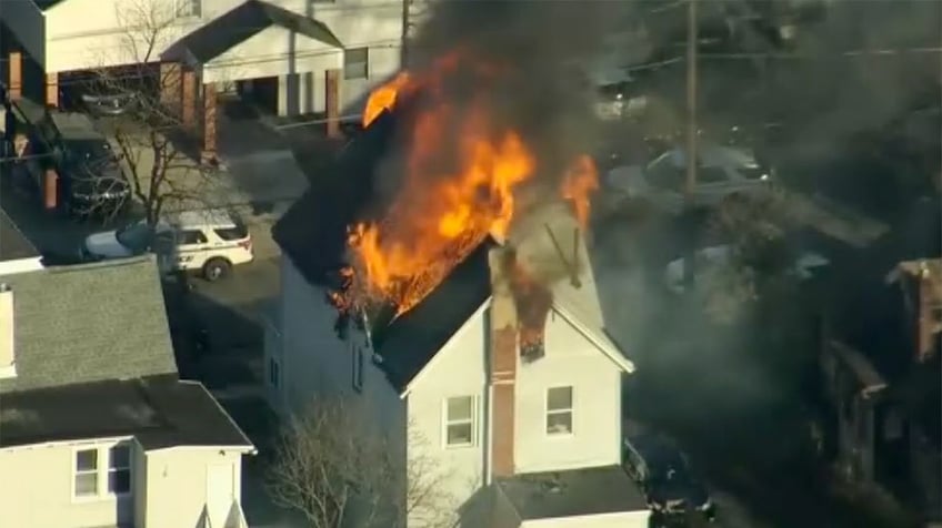 East Lansdowne home on fire