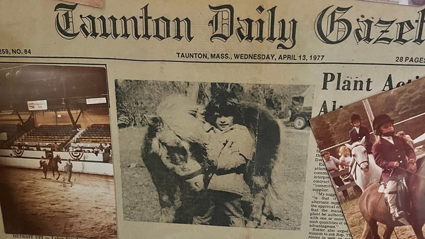 Tami Bobo as a girl with her horse in the local newspaper