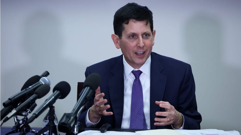 WASHINGTON, DC - FEBRUARY 15: Congressional Budget Office (CBO) Director Phillip Swagel speaks during a news briefing on the release of new economic reports at Ford House Office Building on February 15, 2023 in Washington, DC. Swagel held a news briefing to discuss the release of reports titled: "The Budget and Economic Outlook: 2023 to 2033" and the "Federal Debt and the Statutory Limit, February 2023." (Photo by Alex Wong/Getty Images)