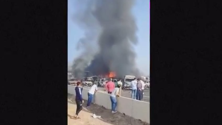 32 dead more than 60 injured in horror vehicle pile up in egypt