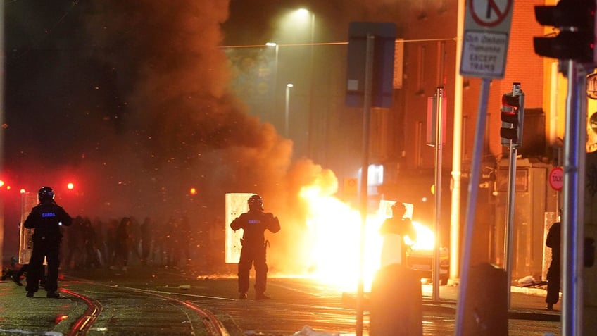 34 arrested in ireland riots after child is stabbed in dublin