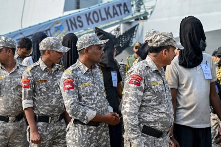 The alleged pirates were apprehended by Indian commandos during an operation to recapture