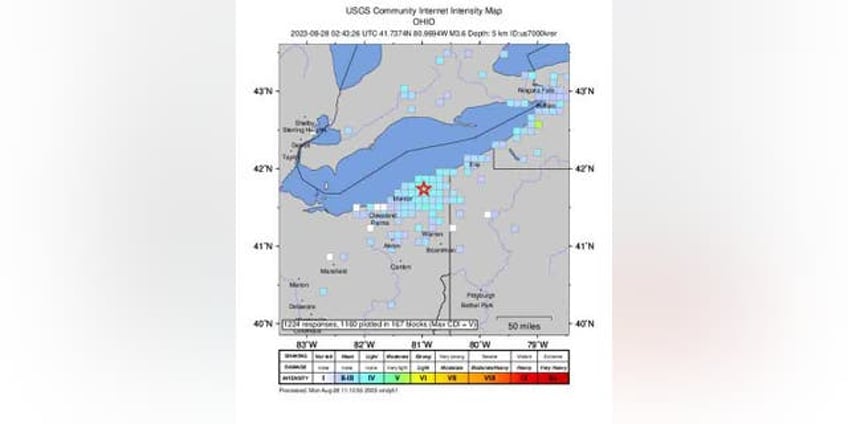 36 magnitude earthquake rattles ohio