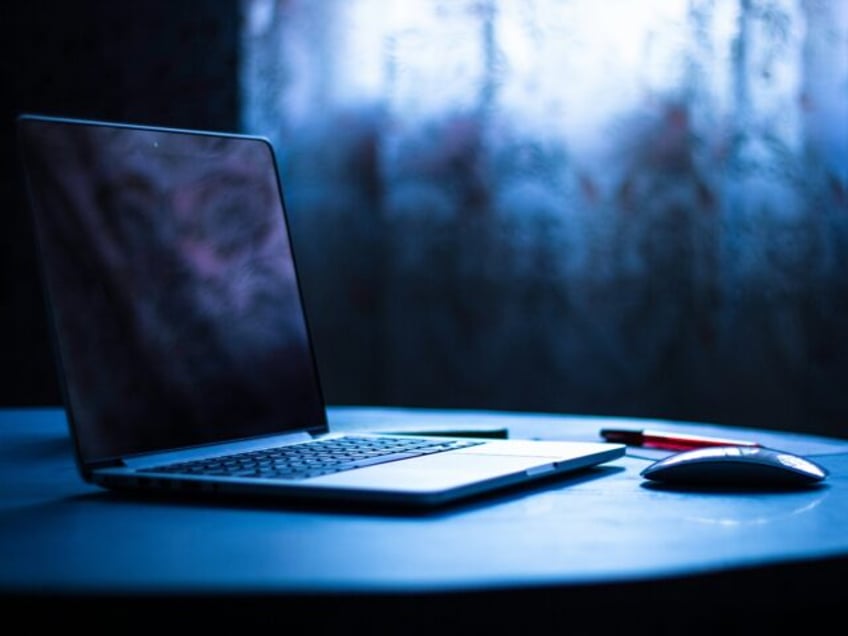 laptop on a table