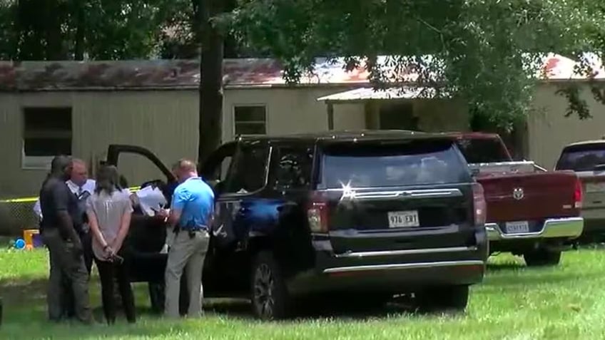 Scene of murder in Loranger, LA