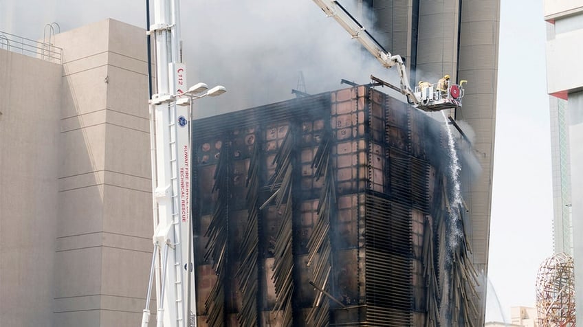 Firefighters respond to fire in Kuwait.