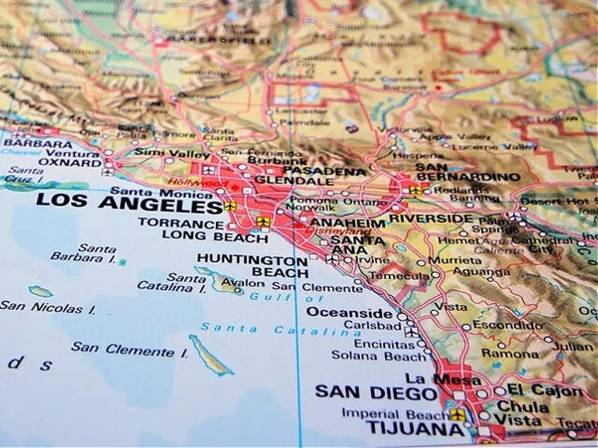 Los Angeles on a map.