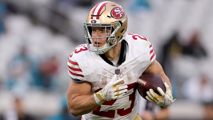 49ers christian mccaffrey jokes about missing out on nfl record yeah i suck