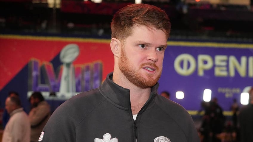 Sam Darnold interviewed during Super Bowl opening night