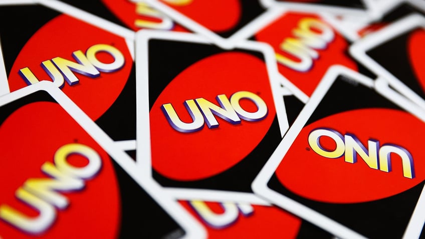 Scattered UNO cards