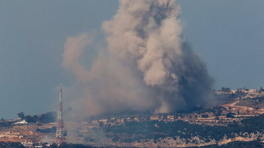 Smoke rises from Lebanon