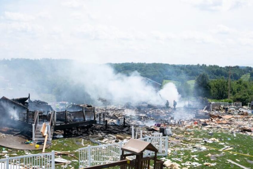 5 people including a child are dead after an explosion destroys 3 homes and damages 12 others