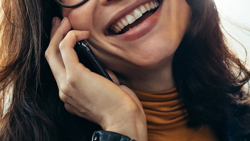 Woman talking on phone