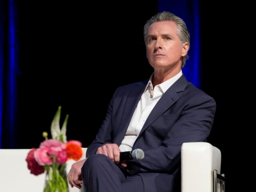 California Gov. Gavin Newsom holds a fireside chat with Stephen Cheung, the President and