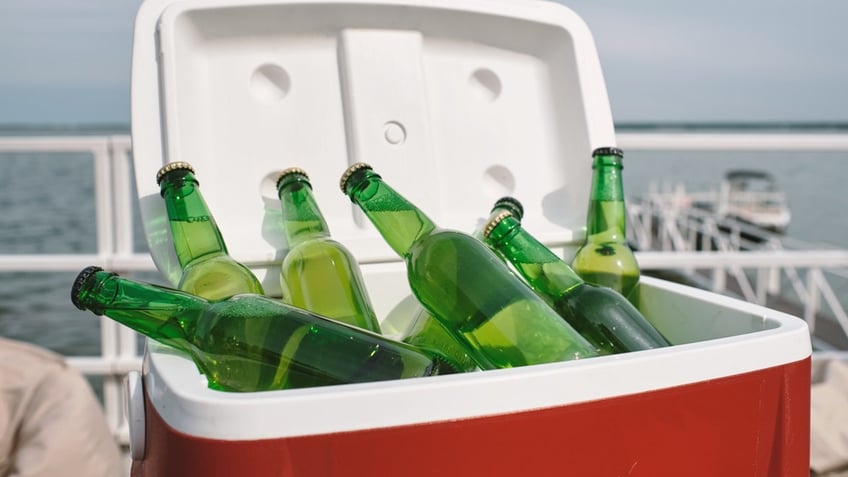 Cooler on boat