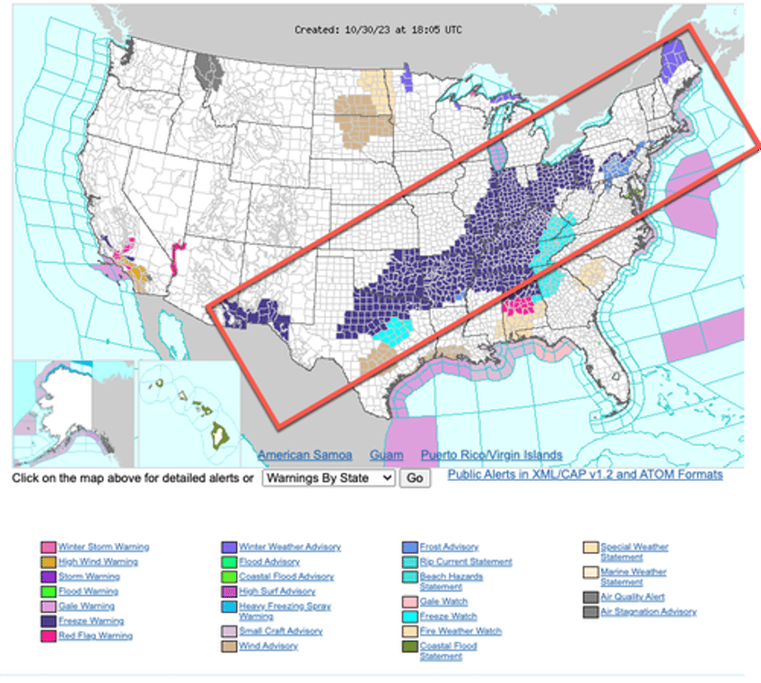 60 million americans under freeze alerts as powerful arctic blast crashes temps nationwide