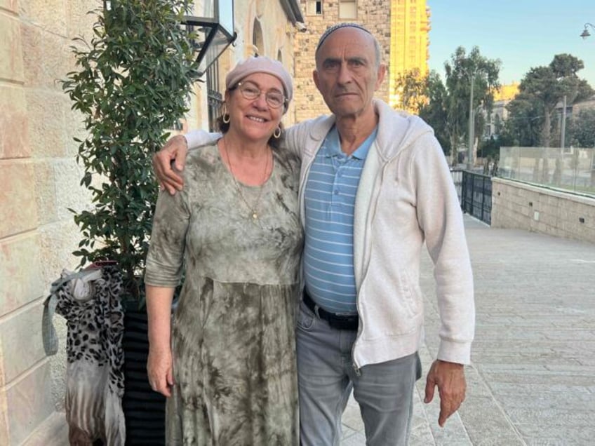Bathsheba and David, a married couple from Kiryat Shemona, taking refuge at the Lady Stern