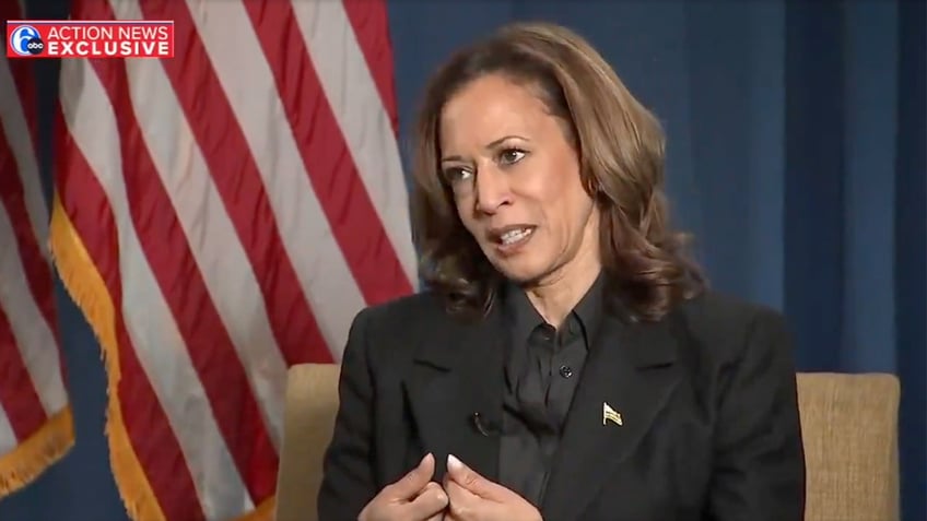 Kamala Harris talks with Philadelphia anchor